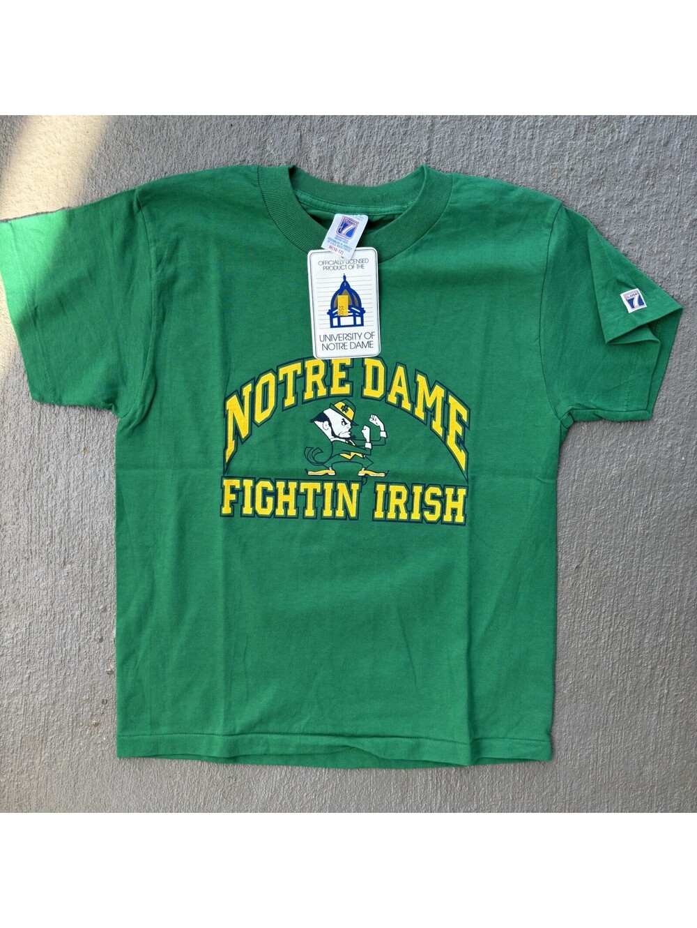 Vintage 90s university of Notre Dame fighting Irish shirt NEW YOUTH Medium 10-12